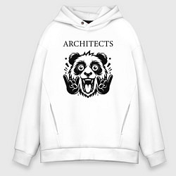 Толстовка оверсайз мужская Architects - rock panda, цвет: белый