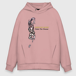 Толстовка оверсайз мужская Depeche Mode - Shake the disease single, цвет: пыльно-розовый