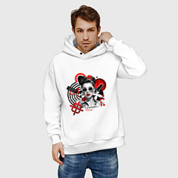 Толстовка оверсайз мужская Gravitation Three pop art girl, цвет: белый — фото 2