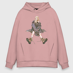 Толстовка оверсайз мужская Ведьма и чудовище Гидо, цвет: пыльно-розовый