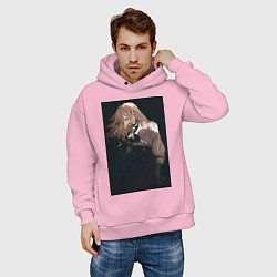 Толстовка оверсайз мужская Ведьма и чудовище Гидо, цвет: светло-розовый — фото 2