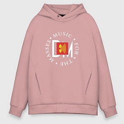 Толстовка оверсайз мужская Depeche Mode - Music for the masses logos, цвет: пыльно-розовый
