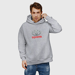 Толстовка оверсайз мужская Toyota brend auto, цвет: меланж — фото 2