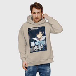 Толстовка оверсайз мужская Мемуары Ванитаса Ванитас вампир, цвет: миндальный — фото 2