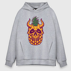 Толстовка оверсайз мужская Ананасовый черепок, цвет: меланж
