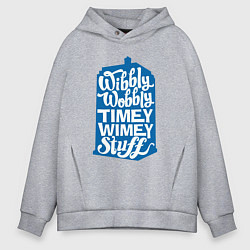 Толстовка оверсайз мужская Timey stuff, цвет: меланж