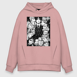 Толстовка оверсайз мужская Охотник х Охотник Хролло Люцильфер, цвет: пыльно-розовый