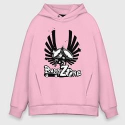 Толстовка оверсайз мужская Bass speaker wings, цвет: светло-розовый