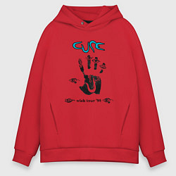 Толстовка оверсайз мужская The Cure - Wish tour, цвет: красный