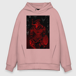 Толстовка оверсайз мужская Убийца гоблинов мечник, цвет: пыльно-розовый