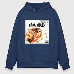 Толстовка оверсайз мужская Papa Roach - infest, цвет: тёмно-синий