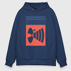 Толстовка оверсайз мужская Depeche Mode - Music for the masses merch, цвет: тёмно-синий