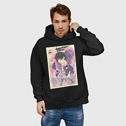 Толстовка оверсайз мужская Магическая битва Тодзи Фусигуро сильнейший, цвет: черный — фото 2