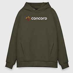 Толстовка оверсайз мужская Concord logo game, цвет: хаки