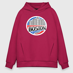 Толстовка оверсайз мужская City Boston, цвет: маджента