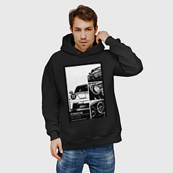 Толстовка оверсайз мужская Porsche 911 автомобиль, цвет: черный — фото 2