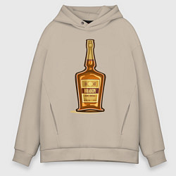 Толстовка оверсайз мужская Brandy bottle, цвет: миндальный