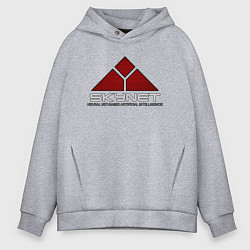 Толстовка оверсайз мужская Skynet - cyberdyne, цвет: меланж