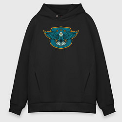 Толстовка оверсайз мужская Eagle stars, цвет: черный