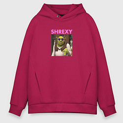 Толстовка оверсайз мужская Shrexy Шрэк, цвет: маджента