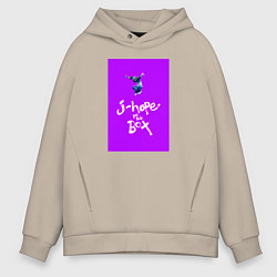 Толстовка оверсайз мужская J-hope in the box - K-pop, цвет: миндальный