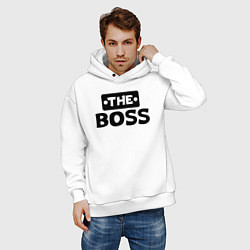 Толстовка оверсайз мужская Boss начальник, цвет: белый — фото 2