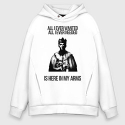 Толстовка оверсайз мужская In my arms, цвет: белый