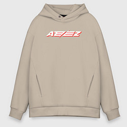 Толстовка оверсайз мужская Ateez logo, цвет: миндальный