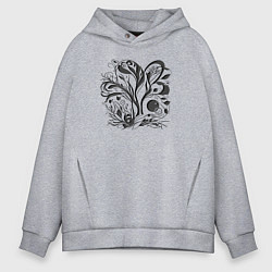 Толстовка оверсайз мужская Природный модерн, цвет: меланж