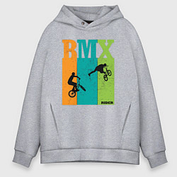 Толстовка оверсайз мужская BMX велосипед, цвет: меланж