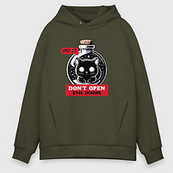 Толстовка оверсайз мужская Dont open evil inside, цвет: хаки