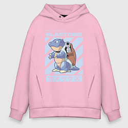 Толстовка оверсайз мужская Покемоны Бластойз Blastoise, цвет: светло-розовый