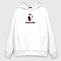 Толстовка оверсайз мужская Pink Panther с телефоном, цвет: белый