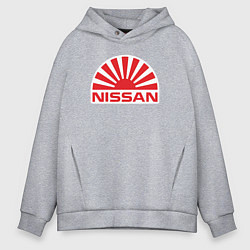 Толстовка оверсайз мужская Nissan car, цвет: меланж