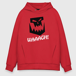 Толстовка оверсайз мужская Warhammer waaagh game, цвет: красный