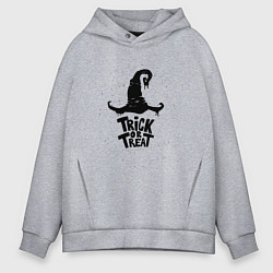 Толстовка оверсайз мужская Хэллоуин - кошелек или жизнь, цвет: меланж