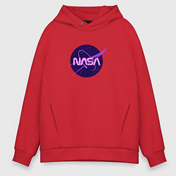 Толстовка оверсайз мужская NASA logo, цвет: красный