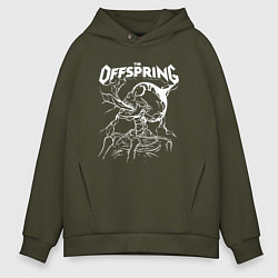 Толстовка оверсайз мужская The offspring - Supercharged, цвет: хаки