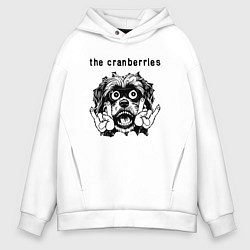 Толстовка оверсайз мужская The Cranberries - rock dog, цвет: белый