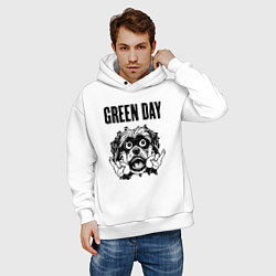 Толстовка оверсайз мужская Green Day - rock dog, цвет: белый — фото 2