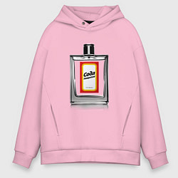 Толстовка оверсайз мужская Одеколон сода пищевая, цвет: светло-розовый