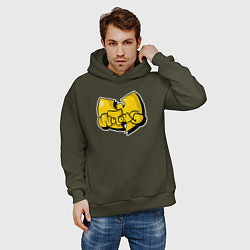 Толстовка оверсайз мужская Wu-Tang bubble, цвет: хаки — фото 2
