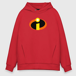 Толстовка оверсайз мужская Суперсемейка, цвет: красный