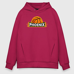 Толстовка оверсайз мужская Phoenix NBA, цвет: маджента