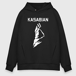 Толстовка оверсайз мужская Kasabian - logo, цвет: черный