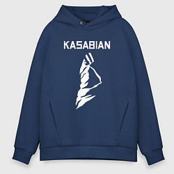 Толстовка оверсайз мужская Kasabian - logo, цвет: тёмно-синий