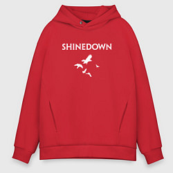 Толстовка оверсайз мужская Shinedown - logo, цвет: красный