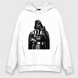 Толстовка оверсайз мужская Дарт Вейдер ситх, цвет: белый