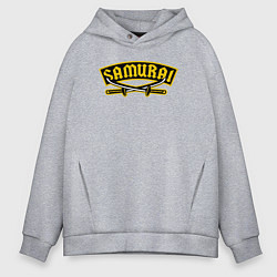 Толстовка оверсайз мужская Мечи самурая, цвет: меланж