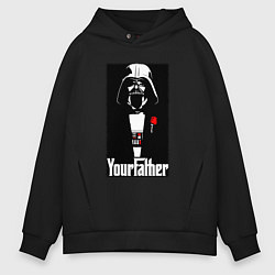 Толстовка оверсайз мужская Крёстный отец Дарт Вейдер, цвет: черный